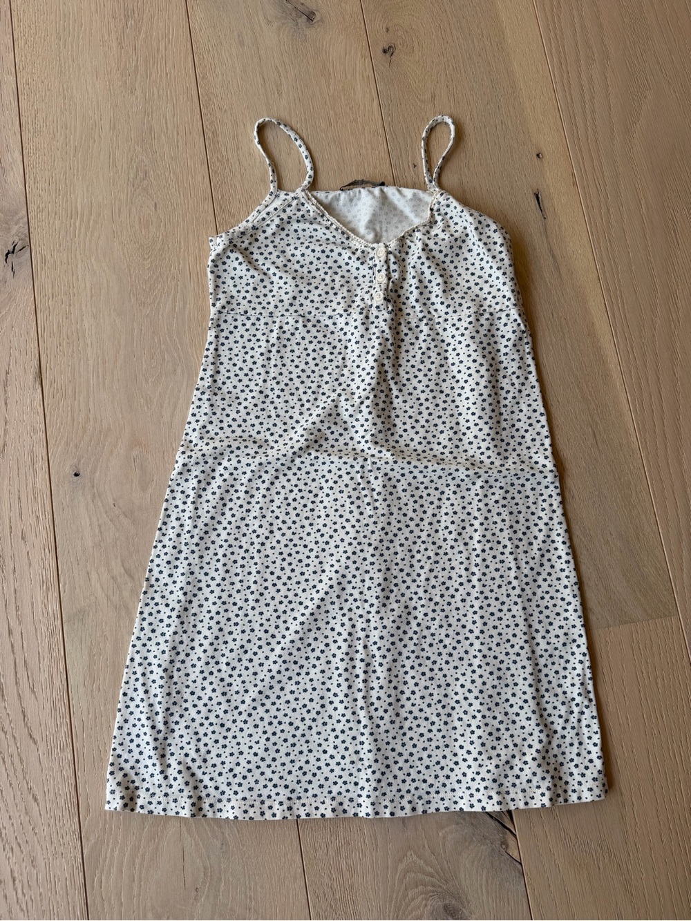 Brandy Melville Cream Dress with Black Polka Dots